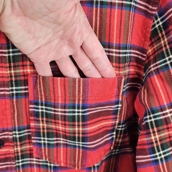 Divided By H&M Multi Color Long Sleeve Button Down Flannel Shirt Size Medium - Picture 3 of 12